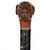 19th Century Antique English Carved Folk Art Dog Head Cane Over Ebonized Black Shaft For Sale - Image 5 of 9