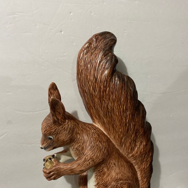 Capodimonte Large Italian Squirrel Statue For Sale - Image 4 of 12