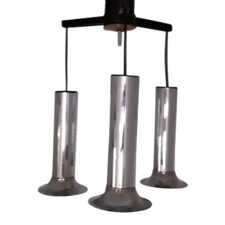Vintage Chrome-Plated Cascade Ceiling Lamp, 1970s For Sale