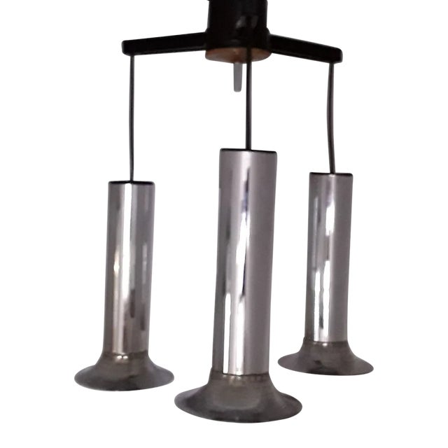 Vintage Chrome-Plated Cascade Ceiling Lamp, 1970s For Sale