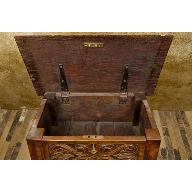 2000 - 2009 Antique Oak Chest, 1800s For Sale - Image 5 of 6