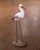 Mid 20th Century Mid-Century French Folk Art Concrete Crane Bird Garden Statue on Iron Stand For Sale - Image 5 of 7