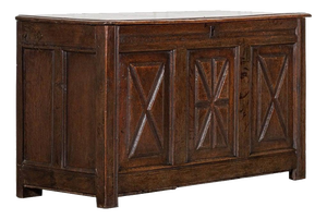 English Georgian Oak Coffer, 1800