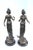 1990s Mid Century Modern/Art Nouveau Bronze pair Lady Figurines For Sale - Image 11 of 16