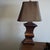 1980s Bloomingdales Copper Patina Baluster Style Wood Table Lamp For Sale - Image 9 of 9