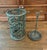 Sturdy iron umbrella or walking stick stand with forged antique floral vine and flower pattern and finished in a historic...