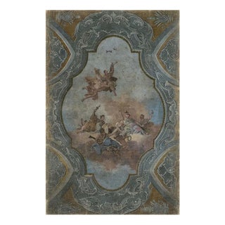 Antique Panoramic Wall Mural on Canvas, 1800s For Sale