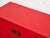 Mid-Century Modern Hollywood Regency Red Three Drawer Chest For Sale In Los Angeles - Image 6 of 8