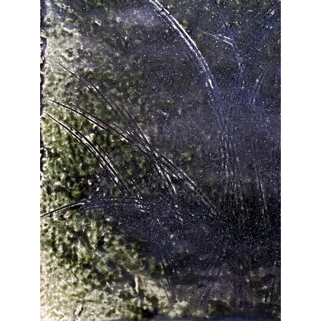 Dark Green Japanese Oribe Square Dish by Kitaoji Rosanjin For Sale - Image 8 of 13