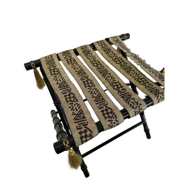 Vintage Faux Bamboo Luggage Rack Chairish