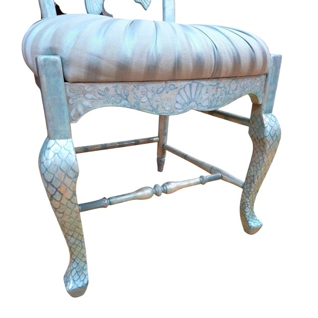 MacKenzie-Childs Pearlescent “Fantasy Fish” Accent Chair For Sale - Image 11 of 16