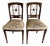 Antique Edwardian Neoclassical Mahogany Side Chairs With Brass Mounts - A Pair For Sale