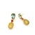 Art Nouveau Bochic “Orient” Topaz, Ruby & Lemon Quartz Earrings Set in 18k & Silver - 2 Pieces For Sale - Image 3 of 3