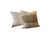 Decorative accent pillows featuring a textured striped pattern in a warm browns and beige. - 10% down / 90% feather blend
