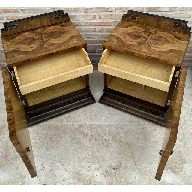 Art Deco Nightstands, 1930, Set of 2 For Sale - Image 11 of 15