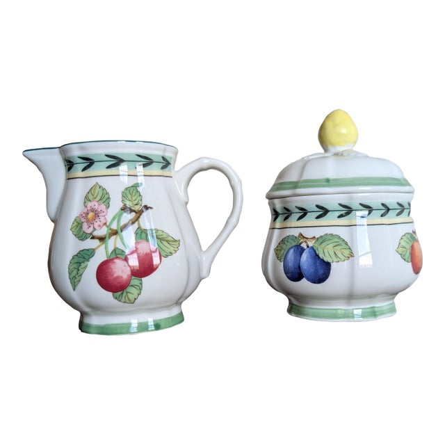 Villeroy & Boch French Garden Fleurence ~ Sugar Bowl and Creamer, Made in Germany For Sale