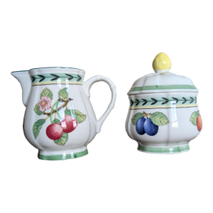 Villeroy & Boch French Garden Fleurence ~ Sugar Bowl and Creamer, Made in Germany