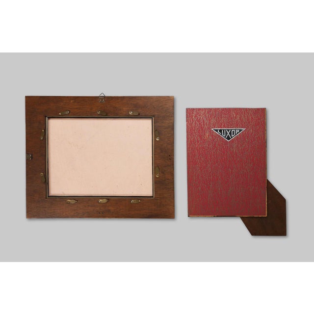 Wood Art Deco Luxor Standing Frame in Wood, Belgium, 1930s For Sale - Image 7 of 13