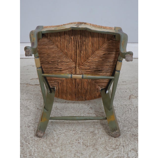 French Country Woven Seat Ladder Back Chair For Sale - Image 18 of 18