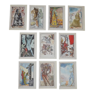 Vintage Mid 20th Century Salvador Dali Surrealist Lithographs - Set of 10