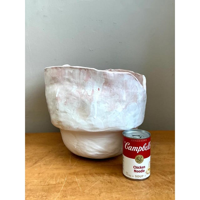 Vintage Monumental Handcrafted Ceramic Vessel For Sale - Image 10 of 12