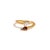 Metal Ruby & Diamond Teardrop Glow Gold Adjustable Ring, Size 8 For Sale - Image 7 of 8