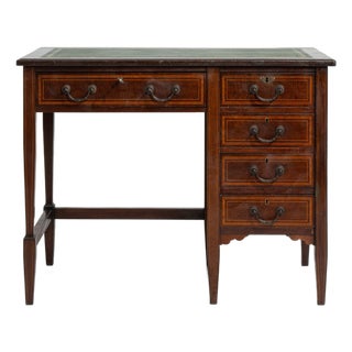 19th Century France Edwardian Brown Wood Writing Desk For Sale