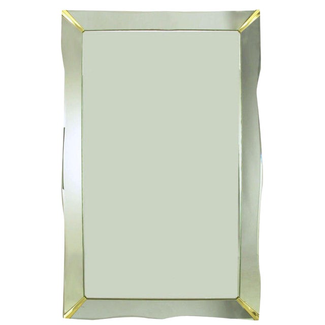 1940s Era Art Deco Scalloped Edge Mirror Framed Mirror Chairish