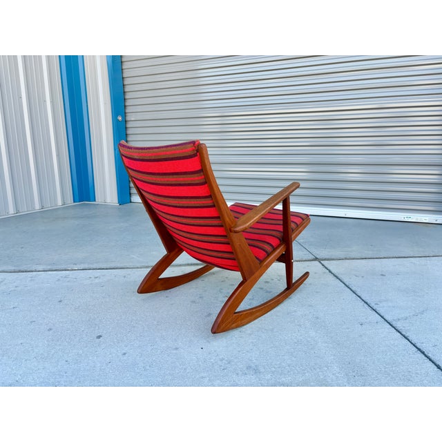 1950s Danish Modern Teak Rocking Chair by Holger Georg Jensen for Tonder Mobelvaerk For Sale - Image 10 of 12