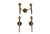 Mid-Century Modern Brass and Glass Wall Lights, 1950s, Set of 3 For Sale - Image 3 of 13