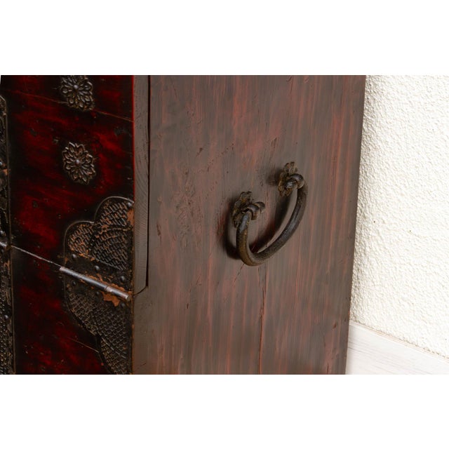 Wood Josean Heirloom, Large Antique Bandaji Chest For Sale - Image 7 of 10