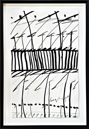 K. R. H. Sonderborg, Untitled, Ink Drawing, Informel, Signed and Dated