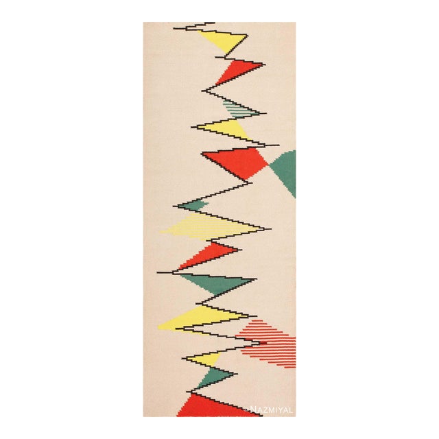 Nazmiyal Collection Gallery Vintage French Kilim Rug by Antonin Kybal For Sale