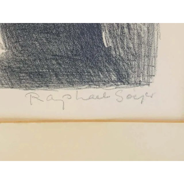 Mid-Century Modern Raphael Soyer "Girl Holding Flower" Lithograph, Signed For Sale - Image 3 of 12