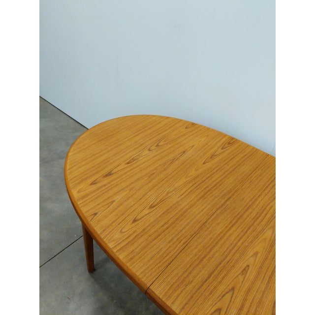 Vintage Mid Century Modern Teak Extendable Dining Table For Sale - Image 9 of 10