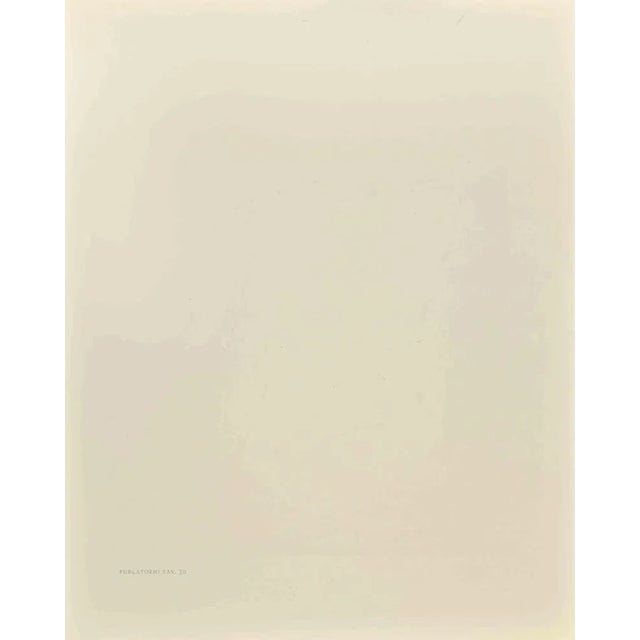 Dante's Repetance from the Series "The Divine Comedy" - Plate n. 30 Purgatory is a woodcut print realized in 1963 for a...