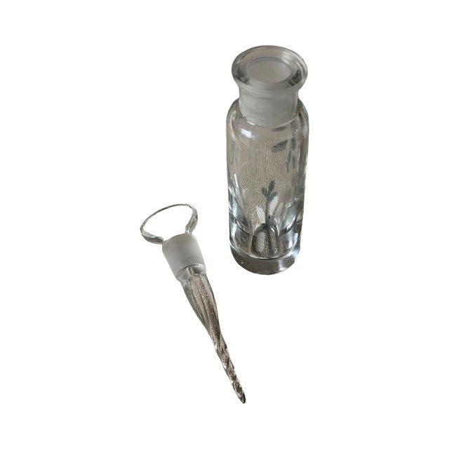 Early 20th Century Antique French Crystal Perfume Bottle & Leather Case For Sale - Image 5 of 10