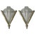 French Art Deco Geometric Sconces Signed by Muller Frères - a Pair For Sale