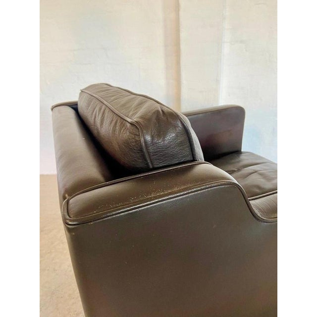 Set of Vintage Danish Brown Leather Lounge Chair and Ottoman from Stouby, 1970s For Sale - Image 16 of 18