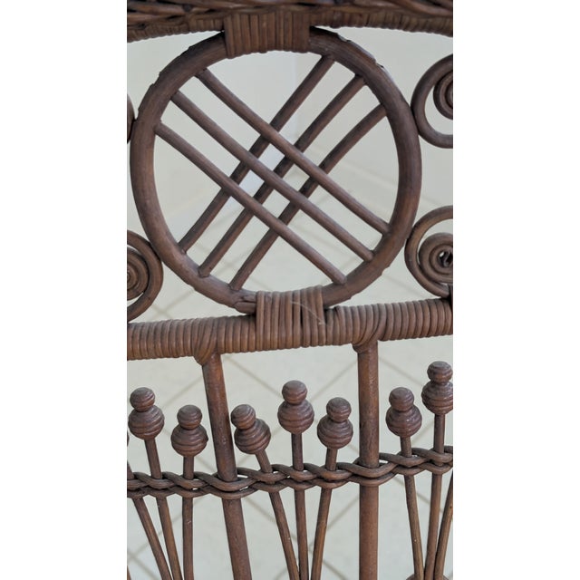 Antique Natural Wicker Rocker For Sale - Image 11 of 12