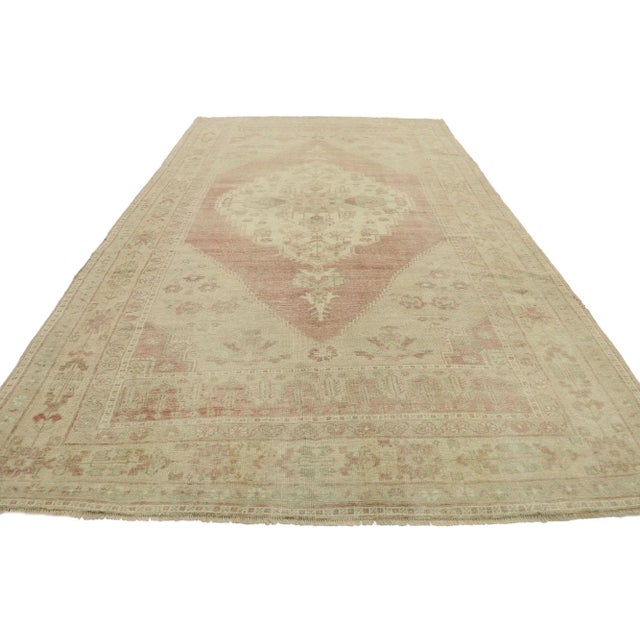 Vintage Turkish Oushak Gallery Rug - 05'07 X 10'02 For Sale - Image 4 of 10