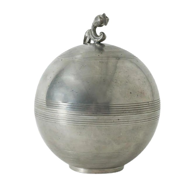 Pewter Jar by Sylvia Stave for C. G. Hallberg, 1930s For Sale
