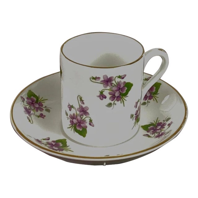 Early 20th Century Royal Grafton Demitasse Cup and Saucer For Sale