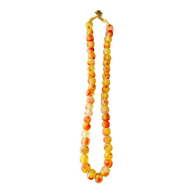 this sale is for one ,This impressive strand features glass African trade beads crafted by the Krobo artisans of Ghana,...