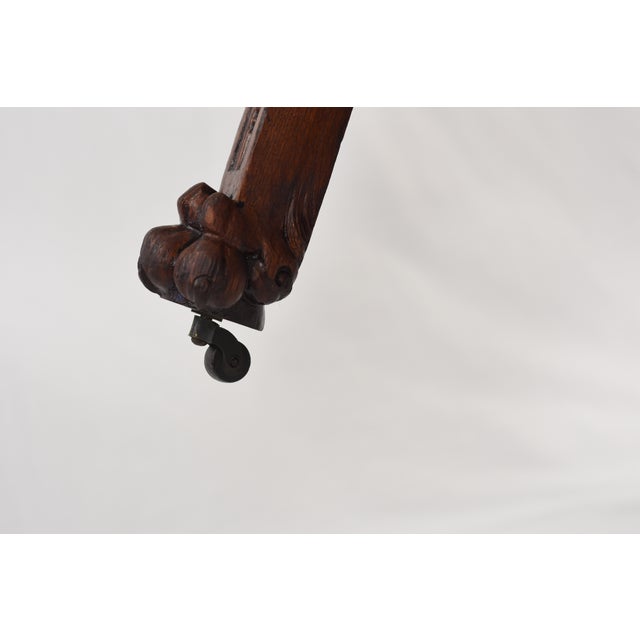 19th Century Gentleman's Library Chair Restored in Axis Deer Hide and Chesterfield Leather For Sale - Image 17 of 17