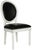 19''H French Brasserie Leather Oval Side Chair With Silver Nailheads in Black & Cream - a Pair For Sale - Image 4 of 7