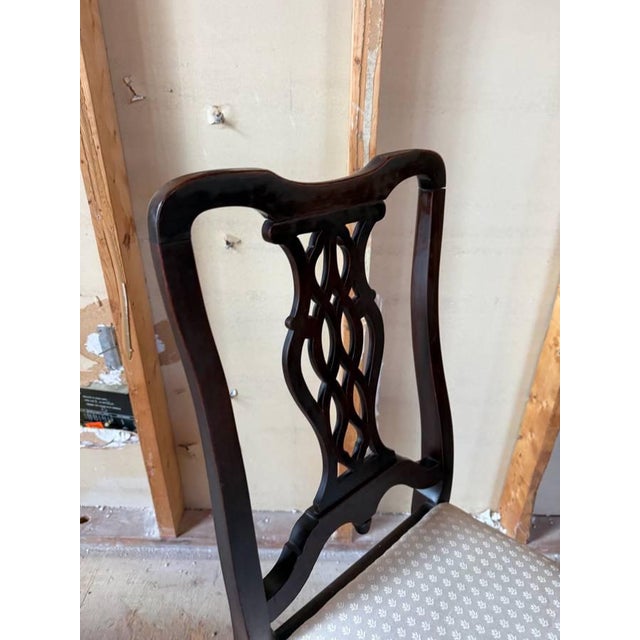 Brown Antique George III Style Ball and Claw Feet Mahogany Side Chair For Sale - Image 8 of 14