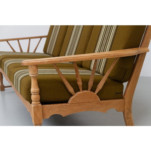 Vintage Danish Sofa in Oak by Henning Kjærnulf, 1960s For Sale - Image 6 of 18
