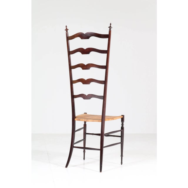 Brown Mid-Century Italian Chiavari Hall Chair, 1950s For Sale - Image 8 of 13