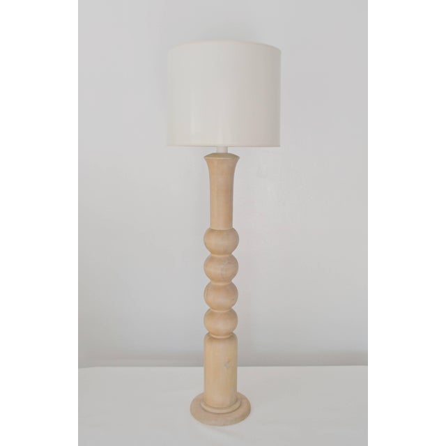MidCentury Turned Wood Candlestick Floor Lamp Chairish